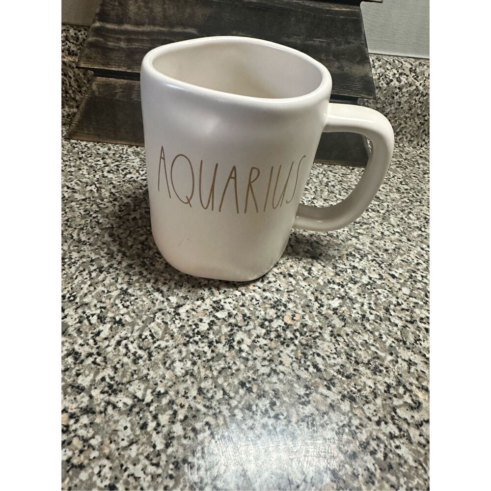 Rae Dunn Aquarius Zodiac Constellation Cream Ceramic Mug